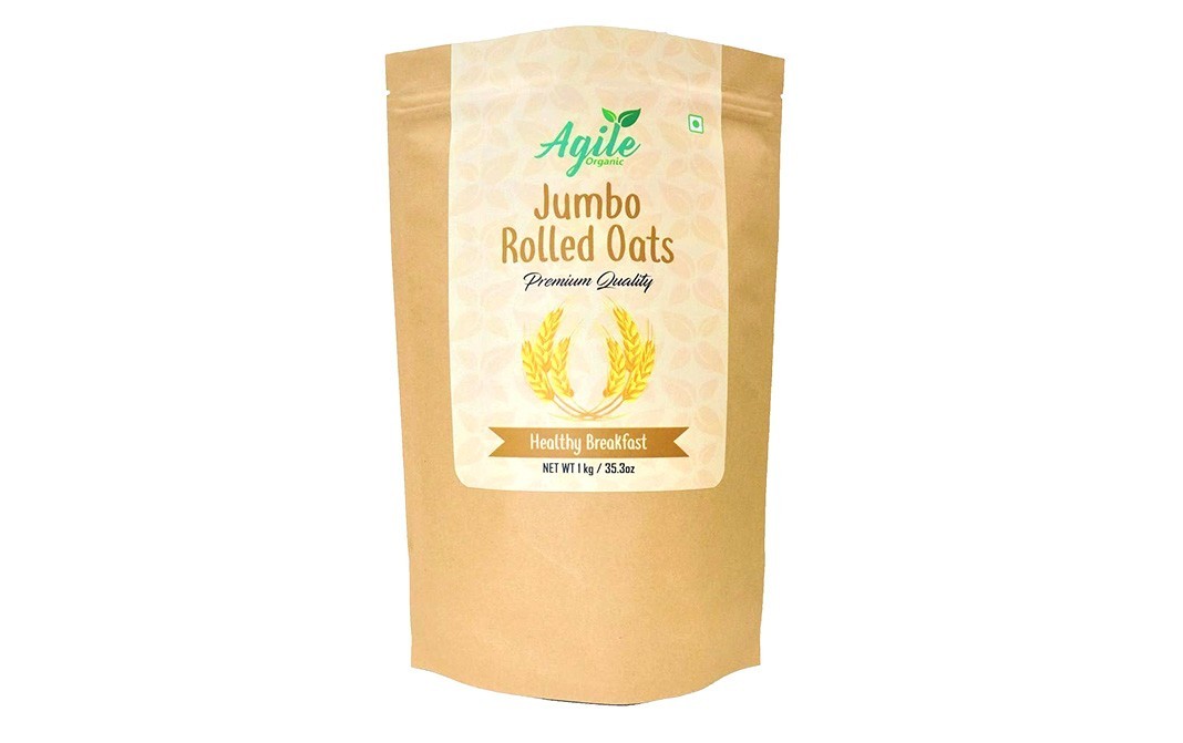 Agile Organic Jumbo Rolled Oats    Pack  1 kilogram